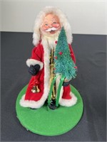 Analee 10.5" Santa Claus w/ Tree & Bell 1988