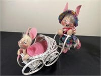 Annalee Mother Bunny w/ Baby Bunny in Stroller
