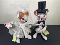 Annalee 1982 Bride and Groom Mice (2) w/ tags
