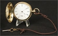 J. G. Piaget 14K Gold Ruby Jeweled Pocket Watch