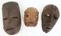 Three Tribal Mask 19th or 20th Century