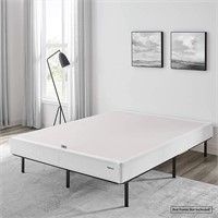 FULL  Amazon Basics 9-Inch Bed Base  White