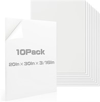 10pc High-Density Foam Boards 19.6x29.9in - White