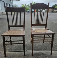 Antique high back chairs