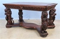 Library Desk with Lions  Attrib. to R. J. Horner