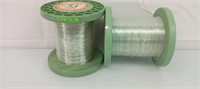 2 spools of mono 100 lb test line partial rolls