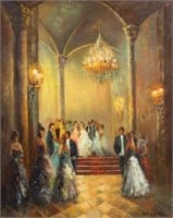 Ballroom Scene Painting, Zoran Jelascek.