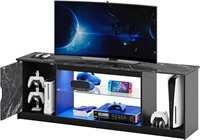 Bestier LED TV Stand 60/65 Inch  Black Marble