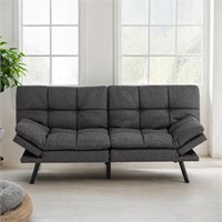 Dark Grey Futon Sofa Bed  Foldable