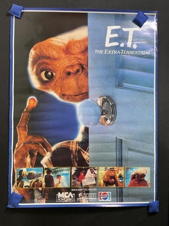 1982 E.T. MCA Home Video Release Poster