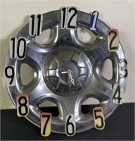 Hubcap & License Plate Wall Clock