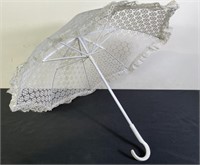 White Lace Parasol Umbrella