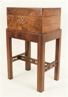 19th C. Rosewood Jewelry Box On Stand