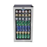 120 Can Cooler - Black/Stainless Steel