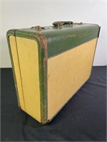 Platt Airess Green/Yellow Leather Suitcase