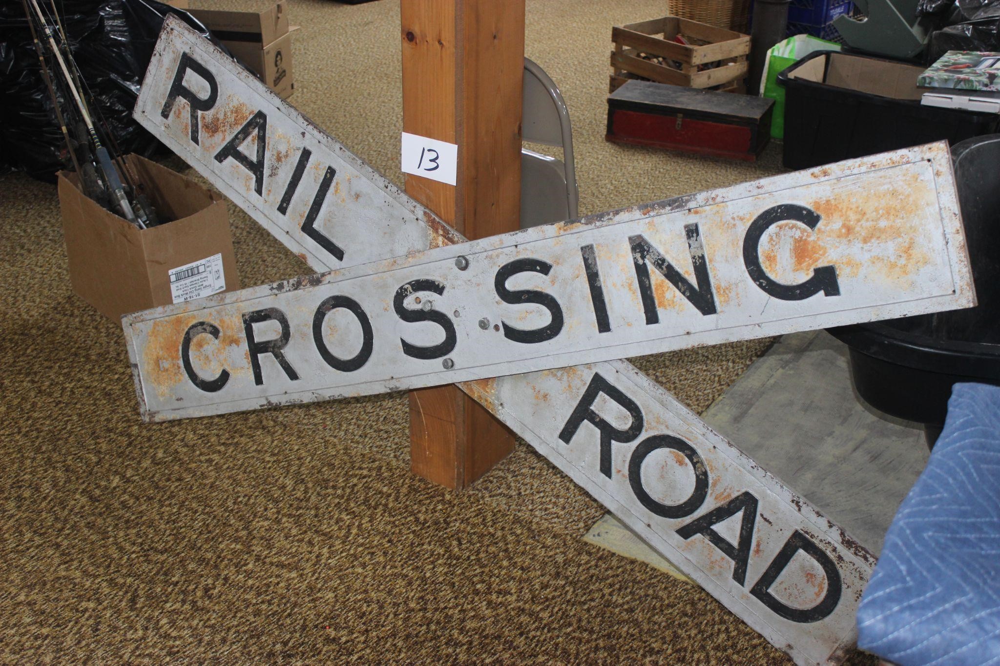 Cast Iron Railroad sign