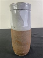 Grey/White Pottery Vase Signed By Bilinski