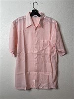 Vintage Pink Femme Button Up Shirt
