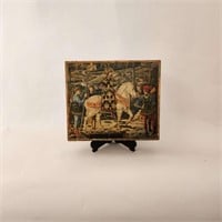 Vintage Box with Renaissance Illustration