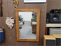 Large Wood-Framed Mirror
