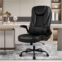 Ergonomic Leather Office Chair  Black