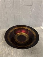 Red & Gold Decor Bowl
