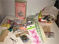 VINTAGE SEWING NOTIONS AND CRAFT LOT