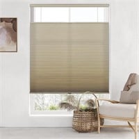 NEW 31" W X 64" H, Brown Cordless Cellular Shades