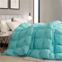 King Size Aqua Duvet Insert  Cotton Cover  Quilted