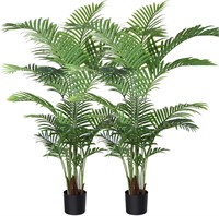(set of 2)-4.6 ft Artificial Areca Palm Plant