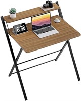 Folding Desk  2-Tier  32x24.5in  Espresso