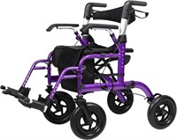 ELENKER 2 in 1 Rollator & Chair  Purple