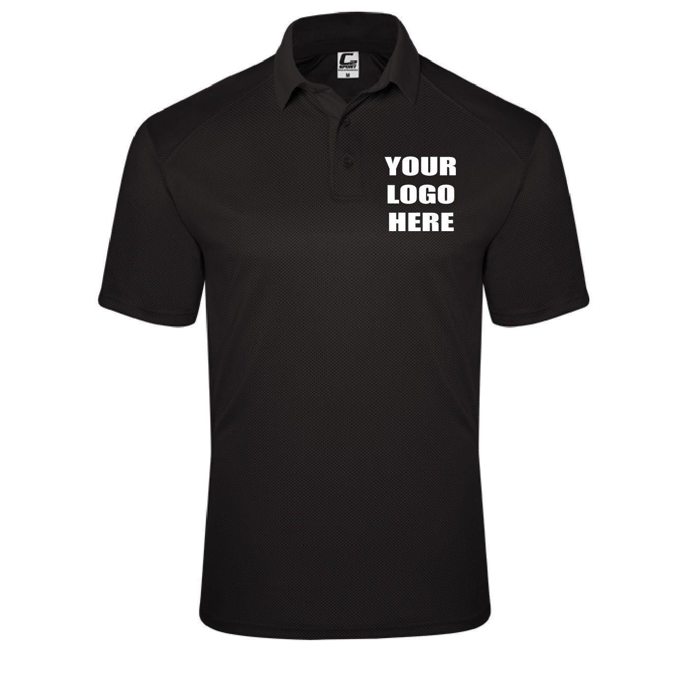 Custom Black Performance Polo Shirt