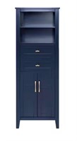 23 in. Blue Freestanding Linen Cabinet