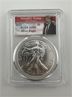 2020 PCGS MS69 Silver Eagle Donald Trump