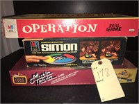 VINTAGE SIMON, OPERATION, SOLID GOLD GAMES