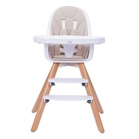 3-in-1 Baby High Chair  Adjustable  Wood