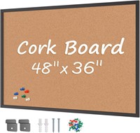 Board2by 36x48 Black Cork Board  18 Pins