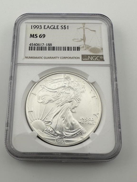 1993 American Eagle Silver Coin MS69