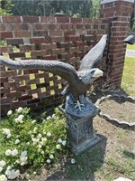 Cement Eagle on pedestal