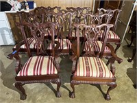 8 Chippendale Style Ball & Claw Dining Chairs