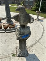 Cement Eagle on pedestal