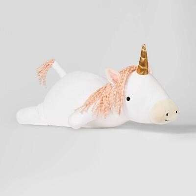 Unicorn Weighted Plush Kids' Throw Pillow