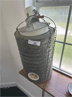 Vintage water cooler with drinking cup