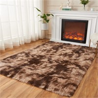 8X10 Brown Shag Area Rug for Living Room