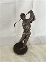 Cast bronze golf sculpture