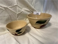 Two vintage Watts apple bowls