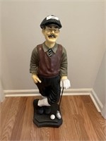 34" tall male golf statue