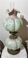 Fenton Hand Painted Signed & Numbered Lamp