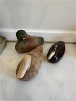 Collection of wooden ducks